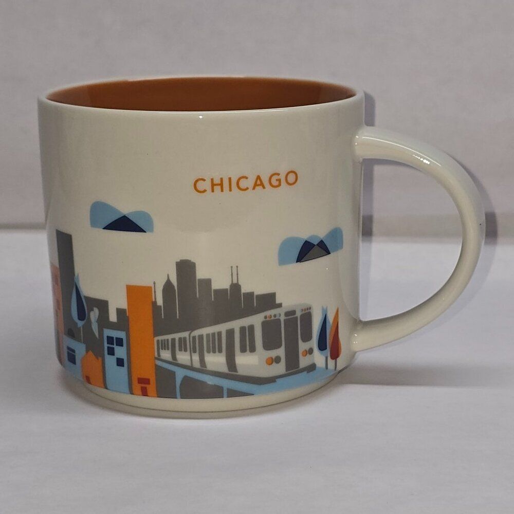Starbucks Chicago You Are Here Mug Skyline L Train 14 ounce 2014 & 2015